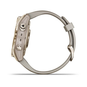 Garmin Fenix 7S- Sapphire Solar Edition, Cream Gold Titanium With Light Sand Band - Image 2