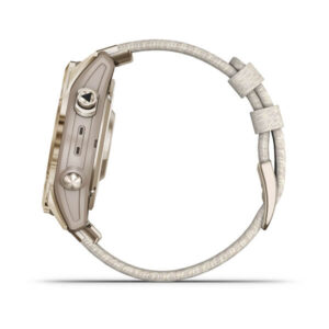 Garmin Fenix 7S - Sapphire Solar Edition, Cream Gold Titanium With Cream Heathered Nylon Band And Light Sand Silicone Band - Image 11