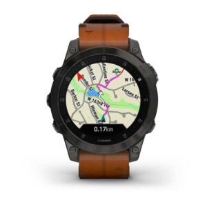 Garmin Epix Gen 2 Sapphire - Black/Carbon Gray Dlc Ti W/ Chestnut Leather Band + Black Silicon Band - Image 16