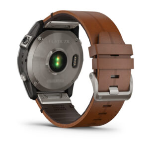 Garmin Fenix 7X - Sapphire Solar Edition, Titanium With Chestnut Leather Band And Graphite Silicone Band - Image 11