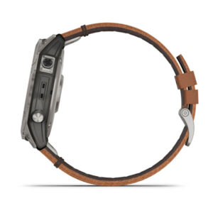 Garmin Fenix 7X - Sapphire Solar Edition, Titanium With Chestnut Leather Band And Graphite Silicone Band - Image 12