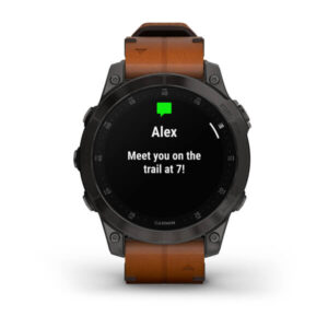 Garmin Epix Gen 2 Sapphire - Black/Carbon Gray Dlc Ti W/ Chestnut Leather Band + Black Silicon Band - Image 14