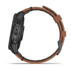 Garmin Epix Gen 2 Sapphire - Black/Carbon Gray Dlc Ti W/ Chestnut Leather Band + Black Silicon Band - Image 12