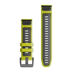Garmin Quickfit 22 Watch Bands Electric Lime/Graphite Silicone Band - Image 2