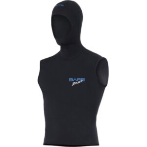 BARE TOP 1MM HOODED VEST MENS BLACK - XL - Image 1