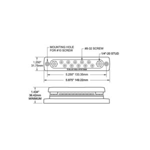 BLUE SEA SYSTEMS BUSBAR 10 GANG COMMON BUS WITH COVER (BULK) - Image 2
