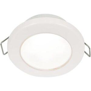Hella Marine Led Downlight Euroled75 12V White Red Spring Mount - White Plastic Rim - Image 1
