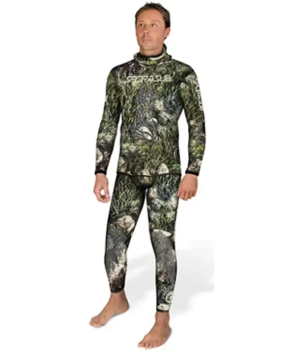 SEAC WET SUIT CAMO GREEN 0.5MM - 2XL