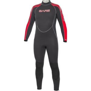 BARE WETSUIT 3MM VELOCITY FULL MENS RED - ML - Image 1