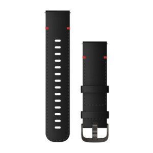 Garmin Vivoactive 4 Band 22Mm Black Leather With Slate Hardware - Image 1