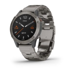 Garmin Fenix 6 Sapphire Titanium Gray W/ Ti Band - Image 1