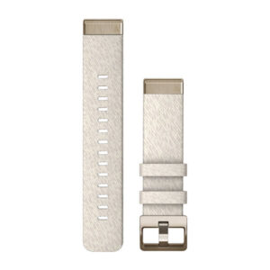 Garmin Quickfit 20 Watch Bands Cream Heathered Nylon With Cream Gold Hardware For Fenix 7 Series - Image 1