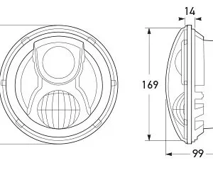 Hella Marine 7? Led Head Lamp High/Low With Day Time Running Light - Image 3