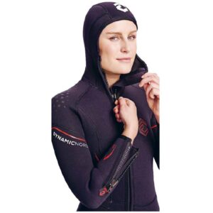 DynamicNord FULLSUIT WOMEN WITH HOOD 5MM SL-52-H BLACK/RED - S - Image 2
