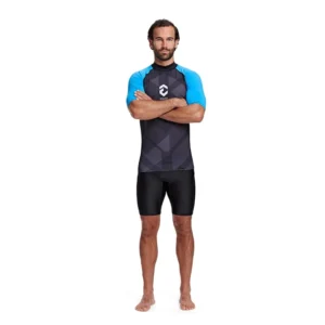 DynamicNord RG-21 RASHGUARD SHORT SLEEVE MEN BLACK/BLUE XSMALL - Image 2