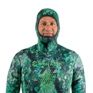 DynamicNord SFS-L2 FREE DIVE SUIT LYCRA HOODED JACKET + PANT CAMO/GREEN - L - Image 6