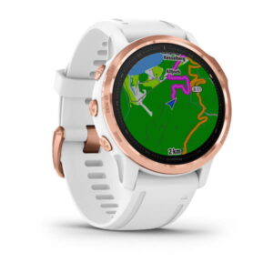 Garmin Fenix 6S Pro Rose Gold W/White Band (Glass) - Image 4