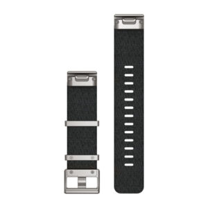 Garmin Quickfit 22 Watch Straps Jacquard-Weave Nylon Strap- Black - Image 2