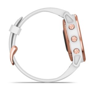 Garmin Fenix 6S Pro Rose Gold W/White Band (Glass) - Image 2