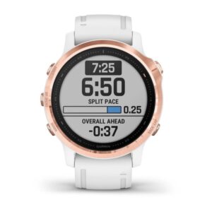 Garmin Fenix 6S Pro Rose Gold W/White Band (Glass) - Image 5