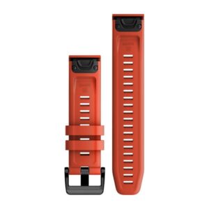 Garmin Quickfit 22 Watch Bands  Flame Red Silicone For Fenix 7 Series - Image 2