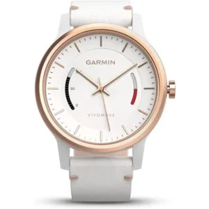 Garmin Vivomove Classic Watch White Leather Band - Image 1