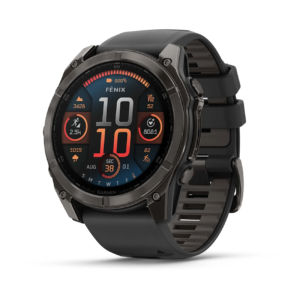 Sapphire carbon gray DLC titanium with black/pebble gray silicone