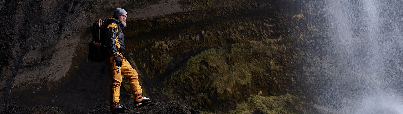 a man standing on a cliff