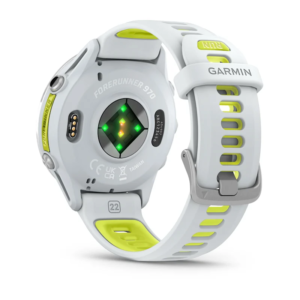 GARMIN Forerunner 970 GPS running watch, Titanium with Whitestone Case and Whitestone/Translucent Amp Yellow Band - Image 4