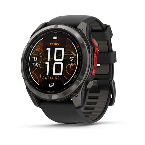 GARMIN Fenix 8 Pro - 51mm, Black/pebble grey | MicroLED Premium Multisport GPS Smartwatch | Rugged Design Up to 27 Days of Battery Life | LTE and Inreach features are not supported in the UAE