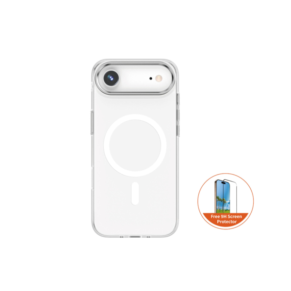 FIFTH ELEMENT CRYSTA Anti-Yellowing MagSafe Clear Case compactible with iPhone 17 Air, Slim Shockproof Design with Raised Screen & Camera Edges – Transparent with screen Protector