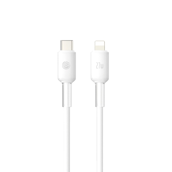 FIFTH ELEMENT LUMEN 2m Liquid Silicone USB-C to Lightning Cable, 27W PD Fast Charging & Soft Anti-Tangle Jacket – White