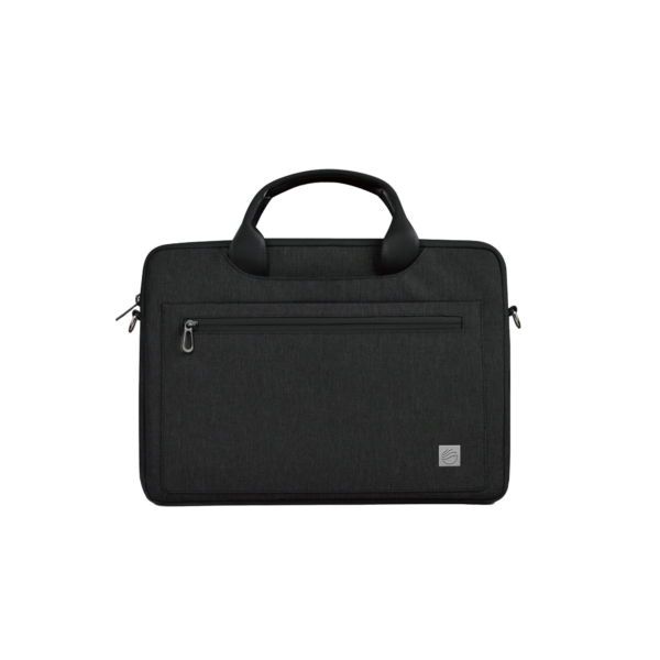 FIFTH ELEMENT ARMOR 15–16" Laptop Carry Case with Water-Resistant Exterior, Faux-Fur Padded Compartment & Shoulder Strap – Black