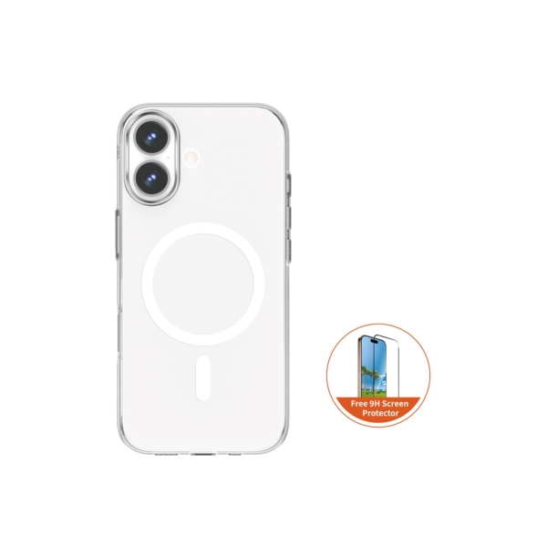 FIFTH ELEMENT CRYSTA Anti-Yellowing MagSafe Clear Case compactible with iPhone 17, Shock-Absorbing Corners & Raised Camera Bezel – Transparent with screen Protector