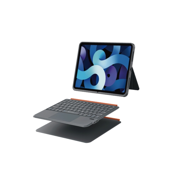FIFTH ELEMENT SCRIPT 3-in-1 Magic Keyboard Case compactible with iPad 11", Backlit Detachable Keyboard with Trackpad & Stand – Grey